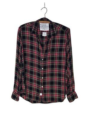 Frank and  Eileen Womens Plaid Button Up Shirt Italian Fabric